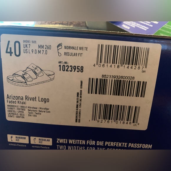 Birkenstock Arizona Faded Khaki Rivet Logo Sandals, EU 40R - Picture 6 of 6